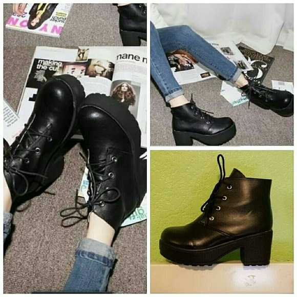 Platform Lace Up Boots