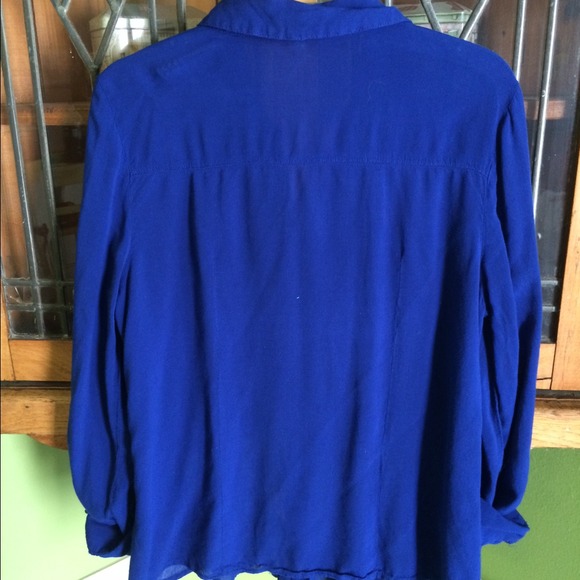 Blue Button Up - Picture 2 of 2
