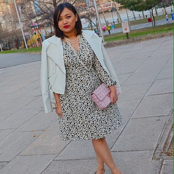 SOLD Love Moschino black and white polka dot dress