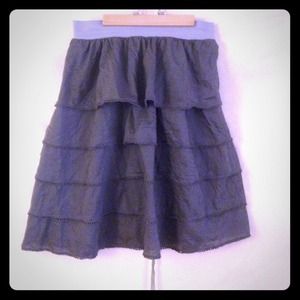 Anthropologie cotton tiered skirt