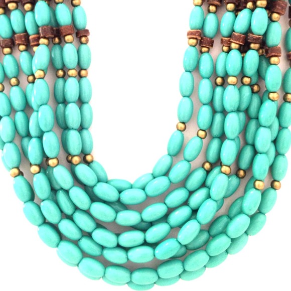 Boho beaded multi chain necklace - Picture 4 of 4