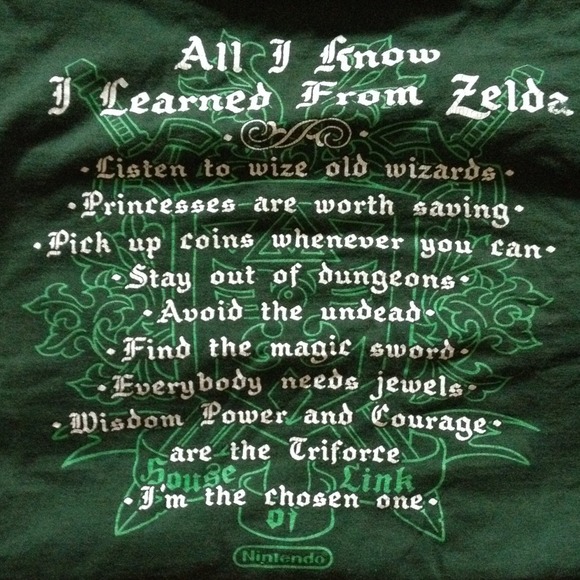 ❗️SOLD❗️Green Nintendo Zelda t-shirt