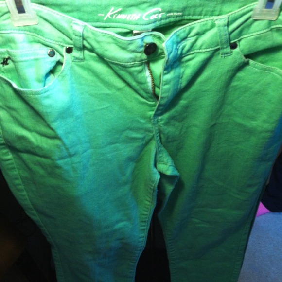 Kenneth Cole teal/green skinny jeans!