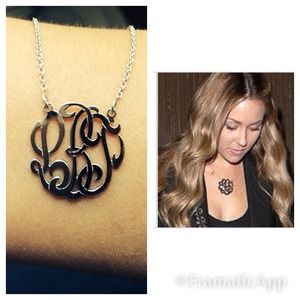 Custom made monogram necklace ! In sterling silver