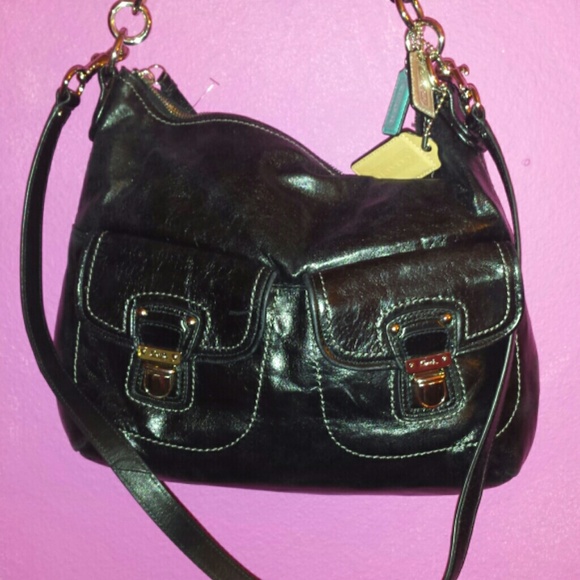 COACH patent leather handbag