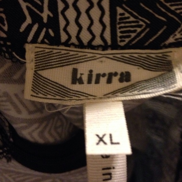 Black and white high waisted tribal print shorts - Picture 3 of 4