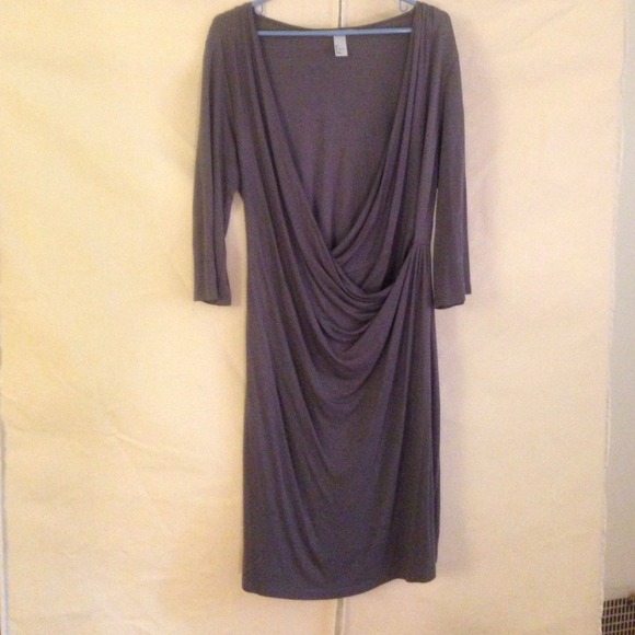 Jersey knit gray dress