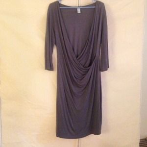 Jersey knit gray dress