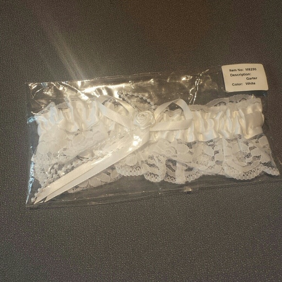 White Wedding Garter