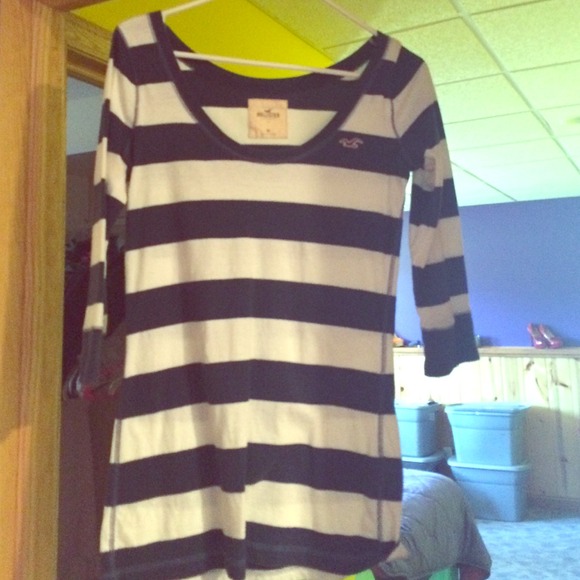stripe 3/4 sleeve top