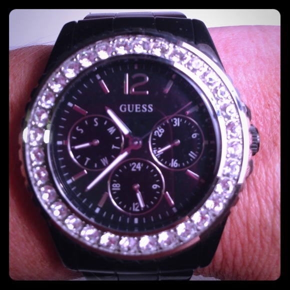 Guess black watch