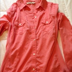 Coral button up