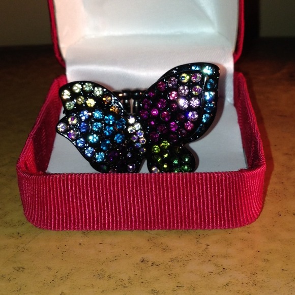 Colorful butterfly ring