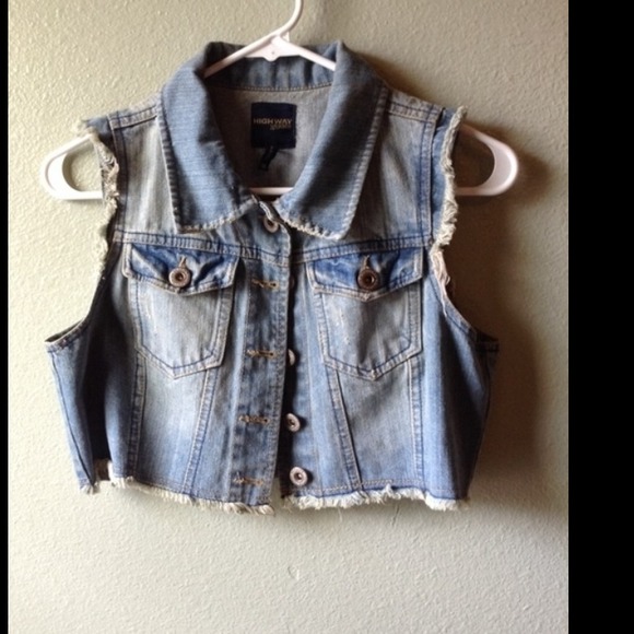 Other - Denim crop top vest