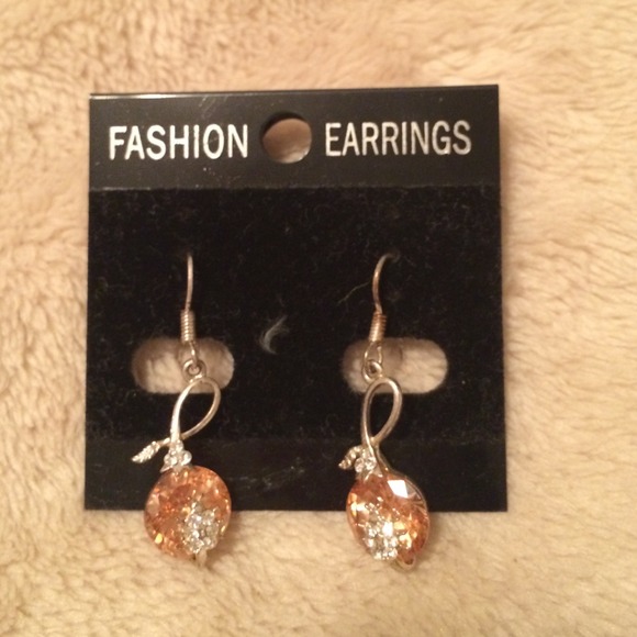Pale orange earrings
