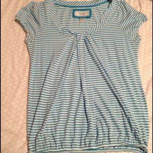 American eagle blue and white stripped top