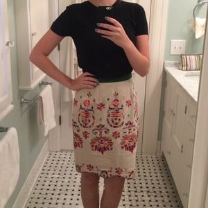 Tribal Anthropologie skirt