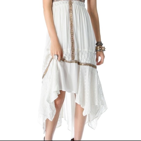 Free people Indian high low dress white small - Picture 2 of 4
