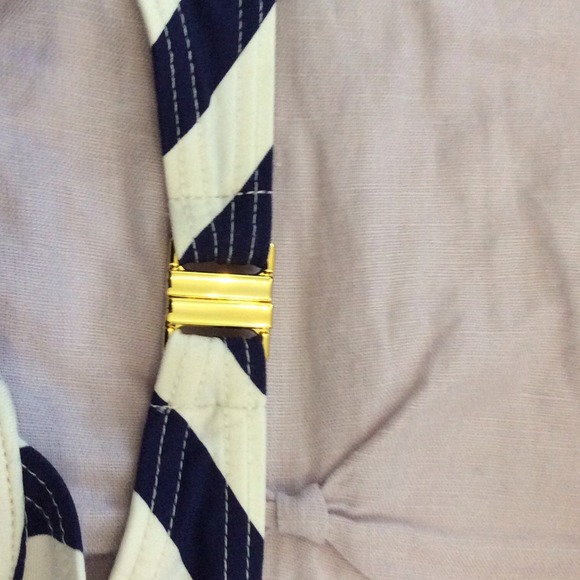 Strapless Navy and white underwire bikini top - Picture 4 of 4