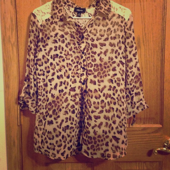 Cheetah print blouse