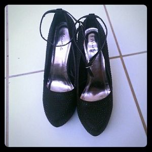 Black Red bottom high heels
