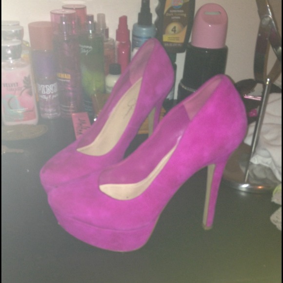 👠Jessica Simpson Fuchsia Platforms👠