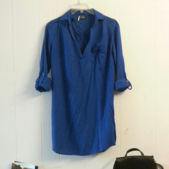 Sparkle and fade shirt dress. Size xs. Royal blue.