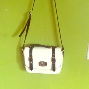 Black and white cross body bag