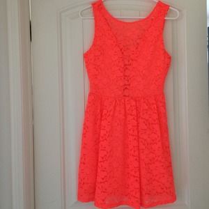 Neon lace dress Sz Small