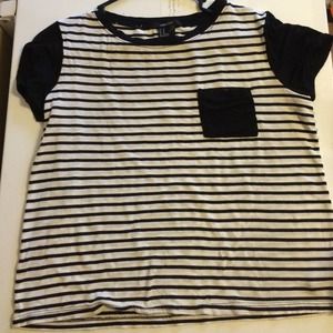 Black and white striped tee
