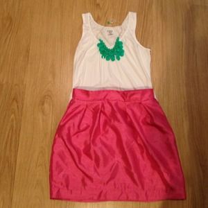 High Waisted Pink Skirt