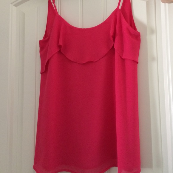 Bright Pink Low Back Blouse Sz Small