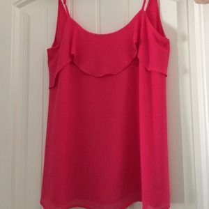 Bright Pink Low Back Blouse Sz Small