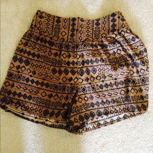 Brown Aztec shorts