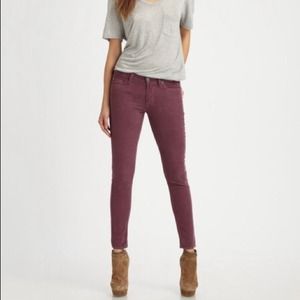 Hudson Nico Super Skinny Pants in Plum Corduroy