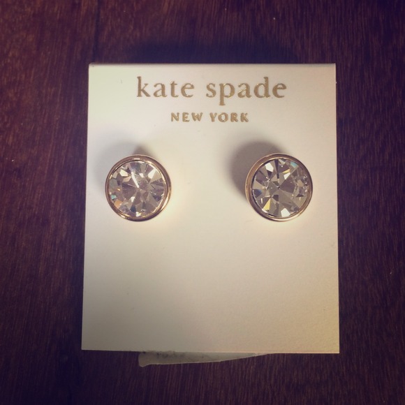 Kate Spade silver and crystal stud earrings