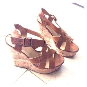 Adorable caramel colored wedges