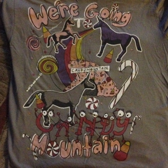 "Graphic T" Charlie the Unicorn candy mountain
