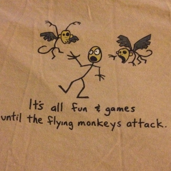 "Graphic T" flying monkeys tshirt