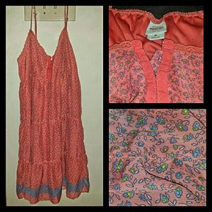 Orange / peach and pastel dress