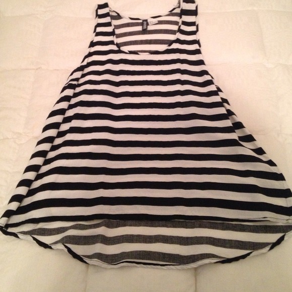 Black and White Striped Tank
