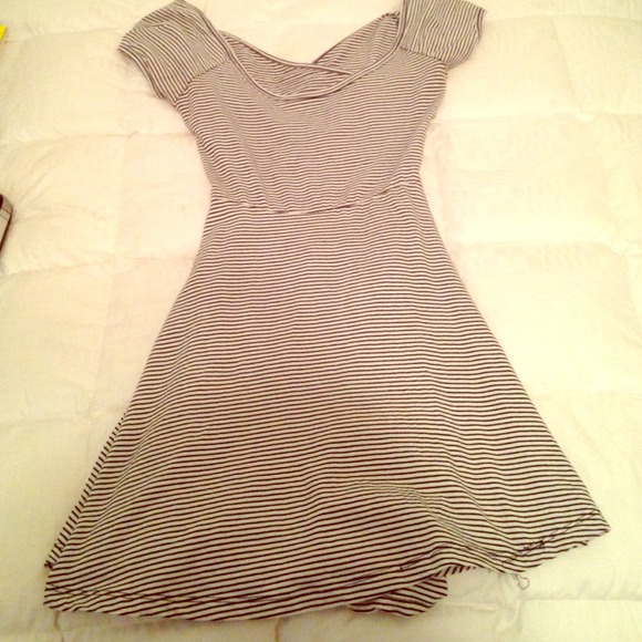 Black and White Striped Dress