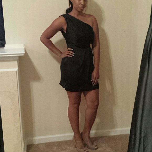BCBG Generation Black one shoulder dress