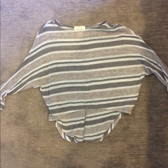 Boutique striped dolman sweater