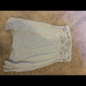 American eagle embroidered strapless top