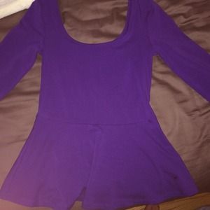 Royal purple Express peplum top
