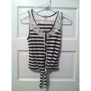 Striped tanks with lace