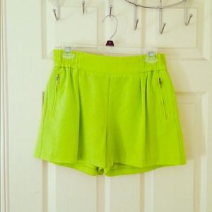 Neon yellow/lime shorts