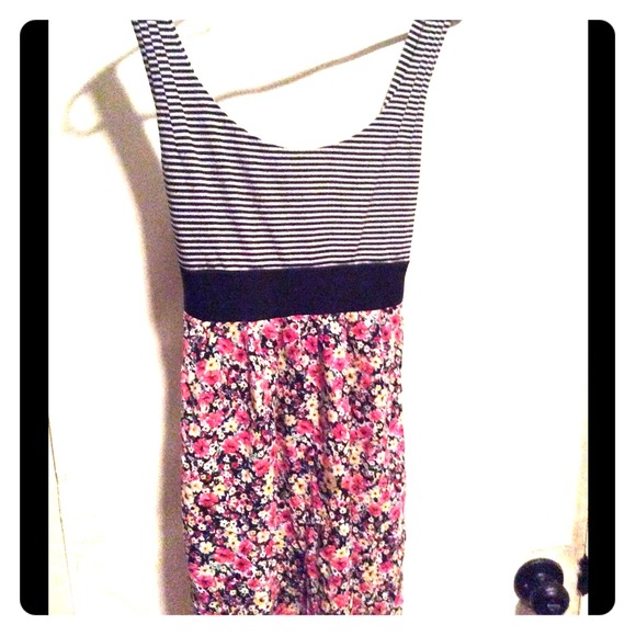 Short mini double print dress