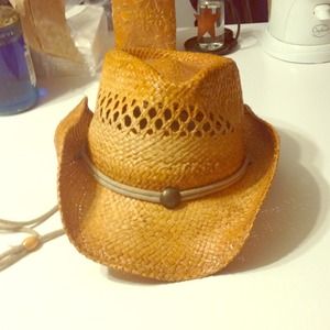 Drawstring cowgirl hat